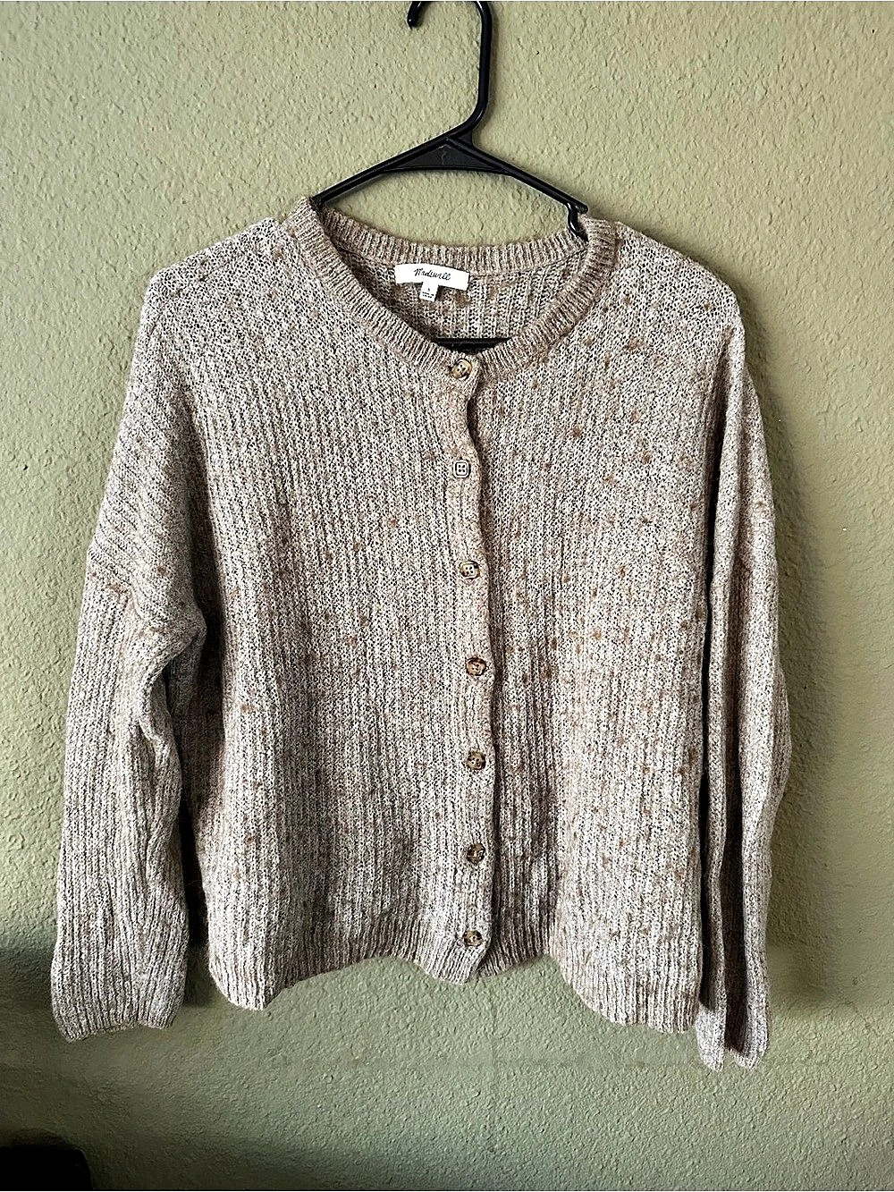 Madewell Hewitt Cardigan Sweater Alpaca Blend Brown Small
